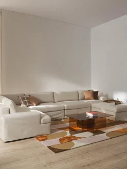 Sofá rinconera modular grande con tapizado desenfundable Russell