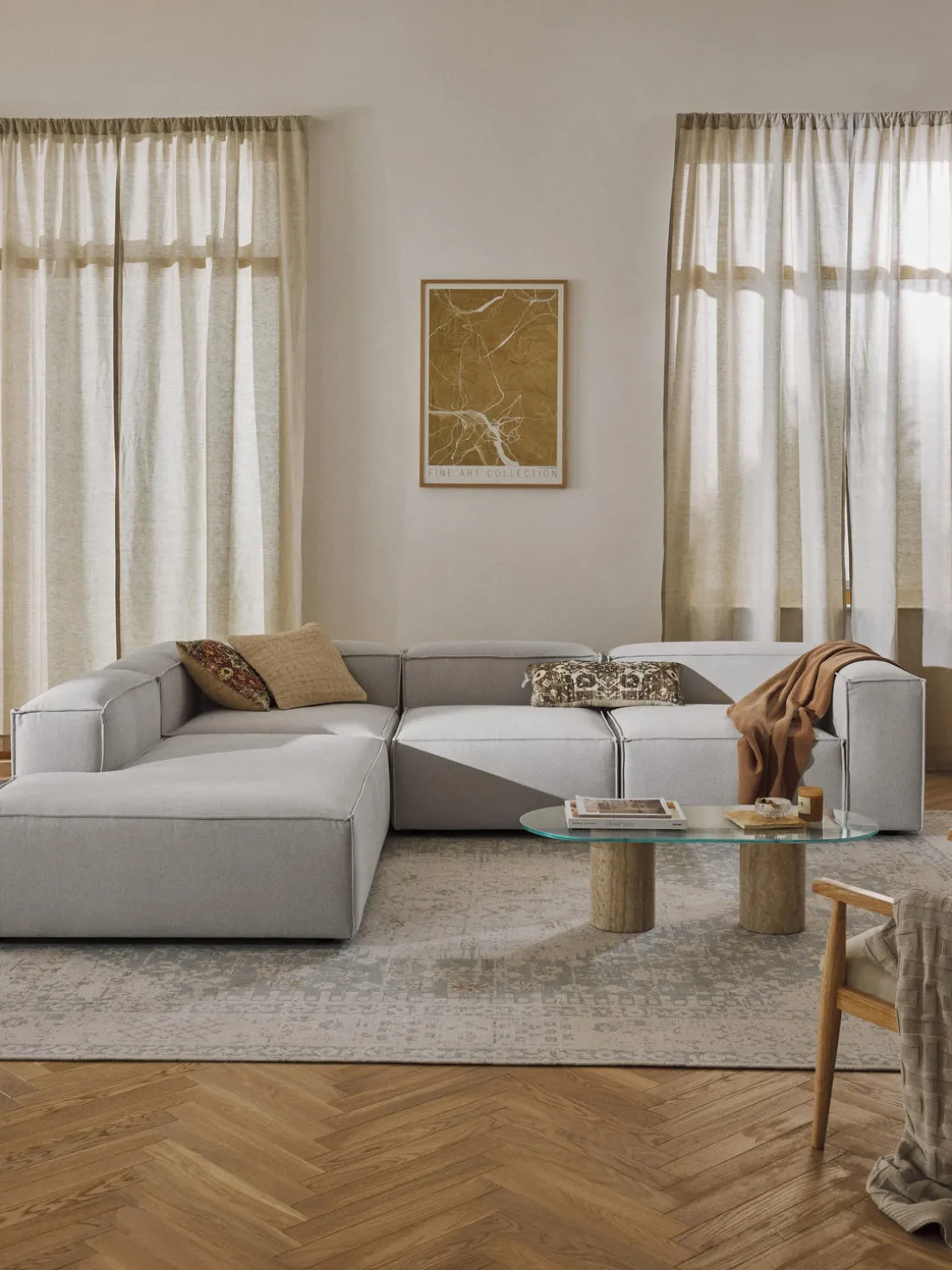 Sofá rinconera modular grande Lennon