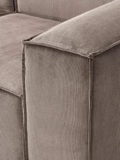 Sofá rinconera modular grande de pana Lennon