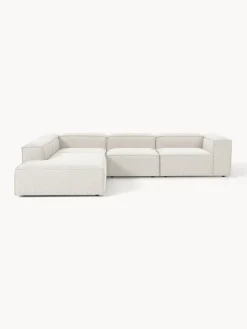 Sofá rinconera modular grande en tejido bouclé Lennon