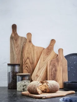 Tabla de cortar de madera de teca Raw