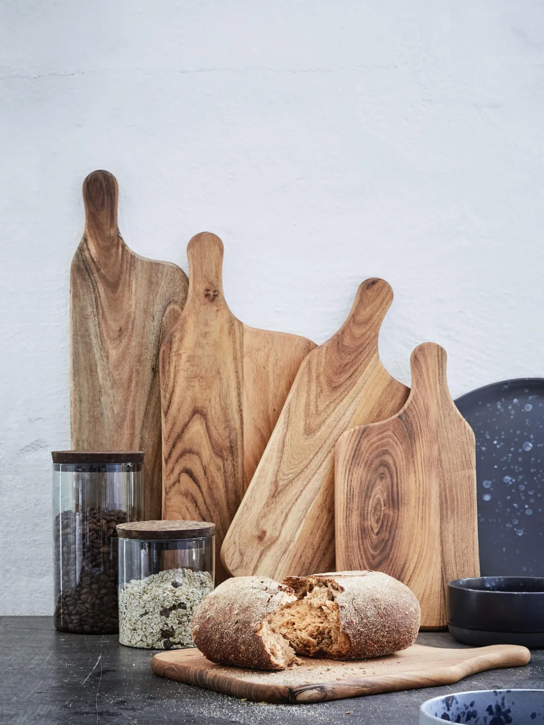 Tabla de cortar de madera de teca Raw