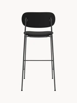 Taburete alto de cuero con estructura de metal Co