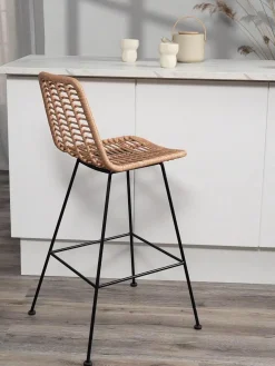 Taburete alto de polirratán Costa