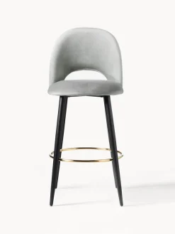 Taburete alto de terciopelo Rachel