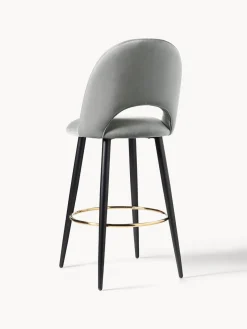 Taburete alto de terciopelo Rachel