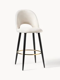 Taburete alto de terciopelo Rachel