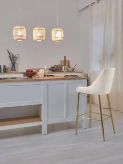 Taburete alto de terciopelo Ava