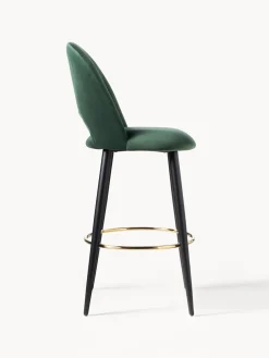 Taburete alto de terciopelo Rachel