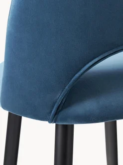 Taburete alto de terciopelo Rachel