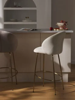 Taburete alto de terciopelo Luisa