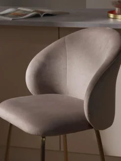 Taburete alto de terciopelo Luisa