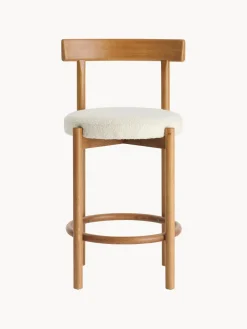 Taburete alto en tejido bouclé Merianda