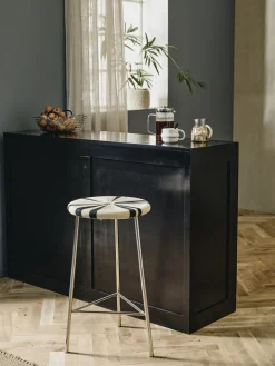 Taburete alto Morice, negro/ivory