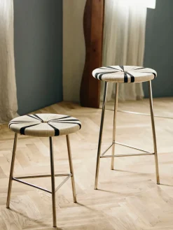 Taburete alto Morice, negro/ivory