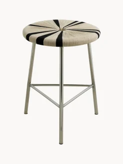 Taburete bajo Morice, negro/ivory