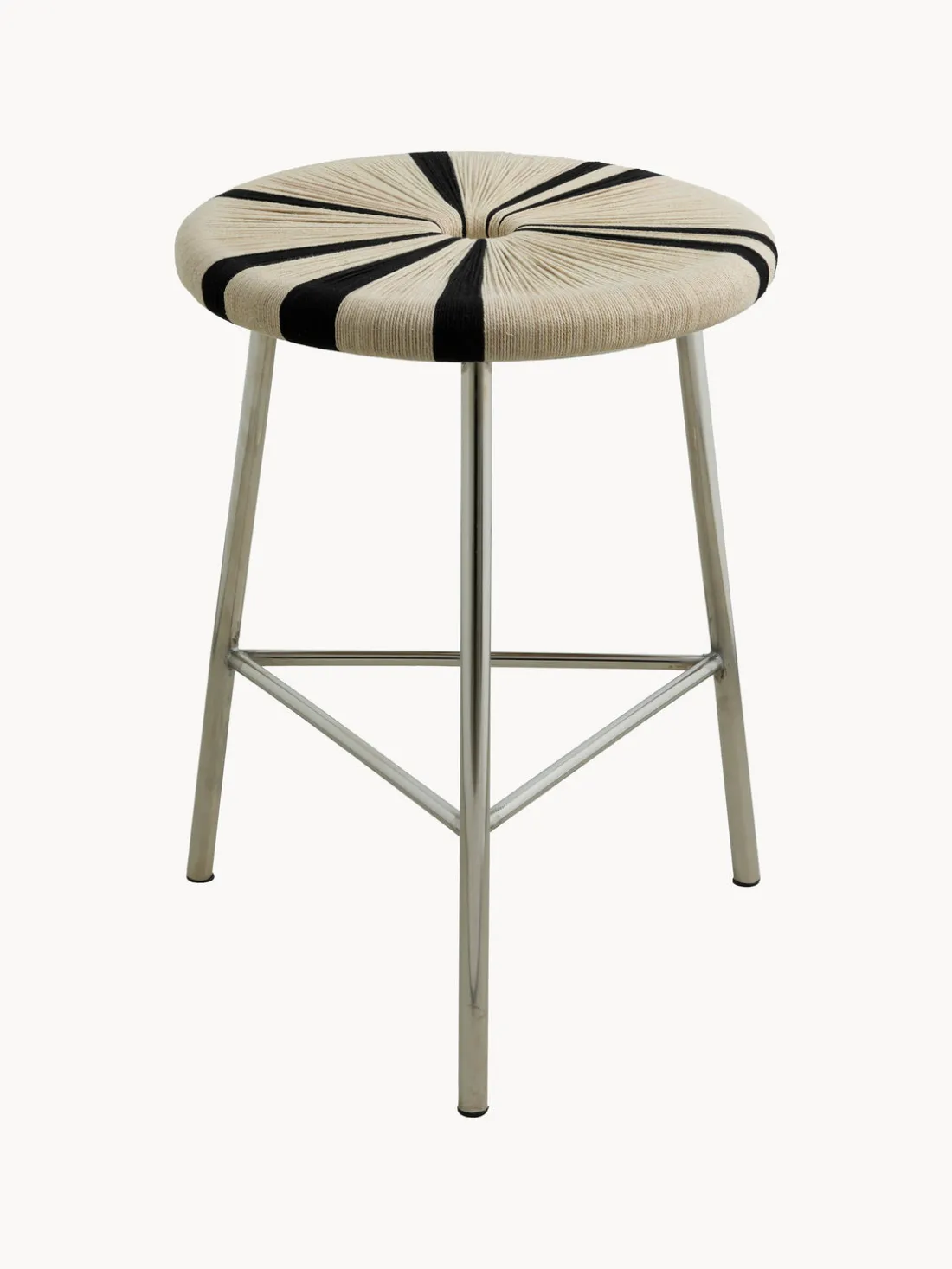 Taburete bajo Morice, negro/ivory