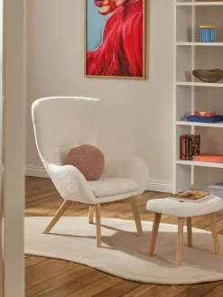 Taburete de borreguillo Wing