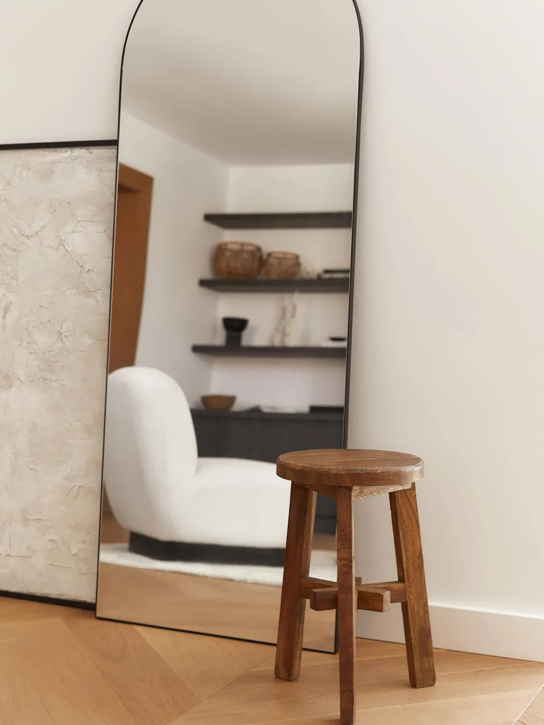 Taburete de madera de acacia Dingklik