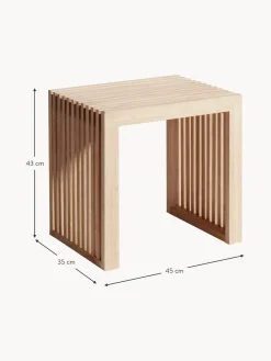 Taburete de madera de bambú Rib