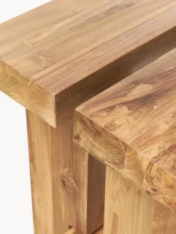 Taburete de madera de teca Hugo