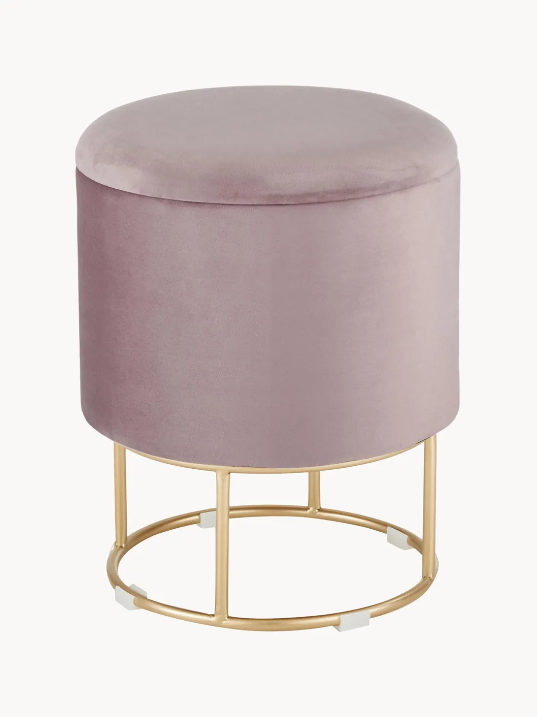 Taburete de terciopelo con espacio de almacenamiento Polina