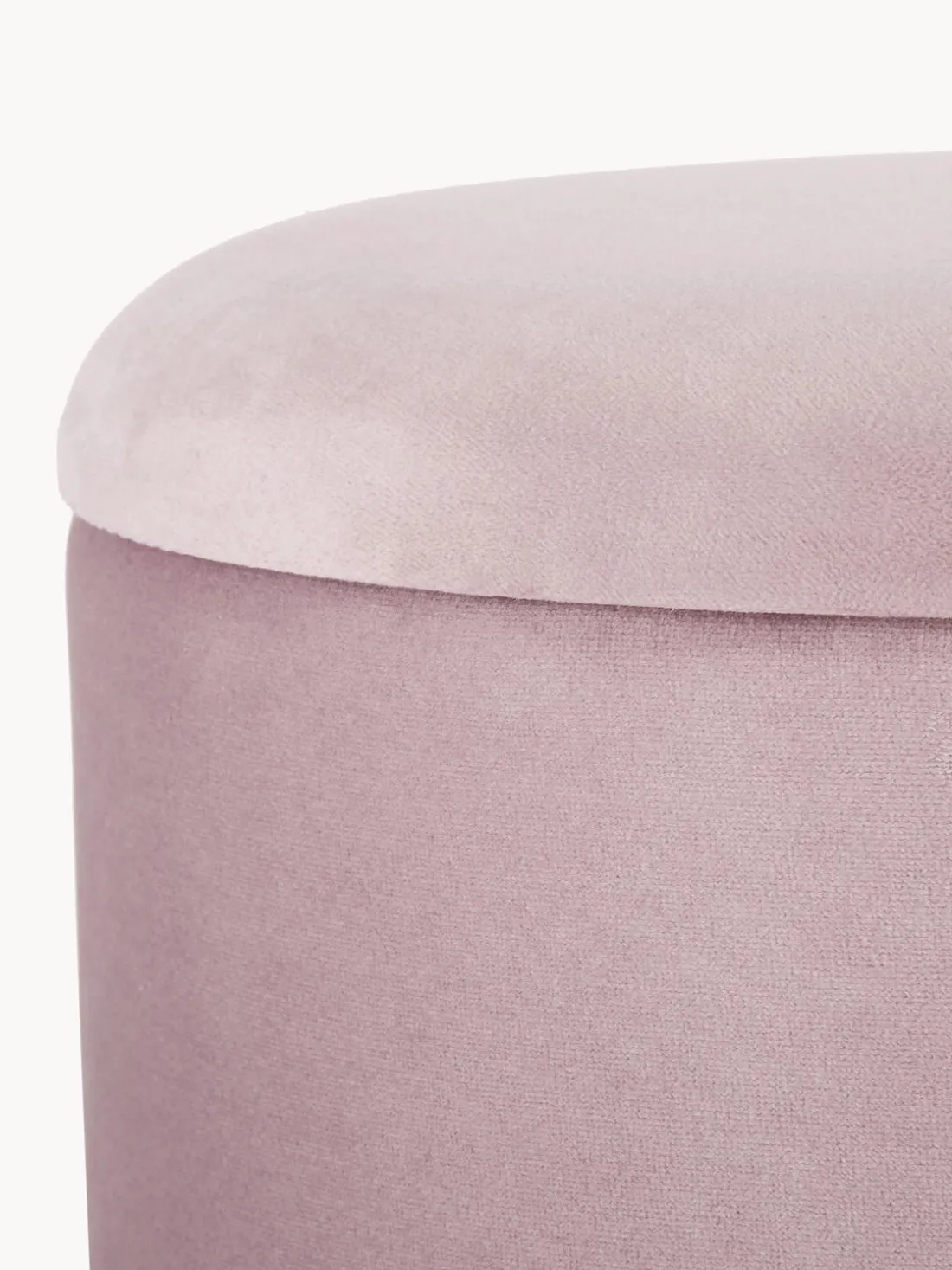 Taburete de terciopelo con espacio de almacenamiento Polina