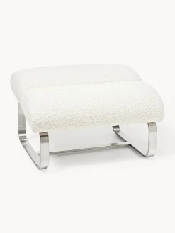 Taburete en tejido bouclé Pavlos