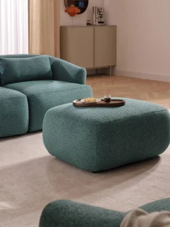 Taburete en tejido bouclé Sofia