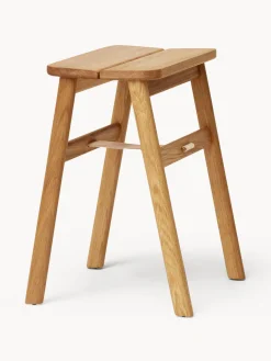 Taburete plegable de madera de roble Angle