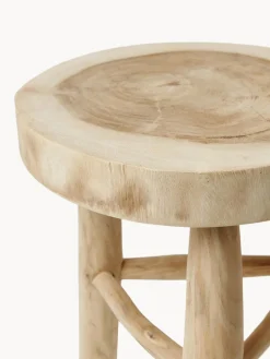Taburete redondo de madera de mungur Beachside