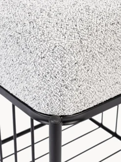 Taburete tapizado en tejido bouclé Milou