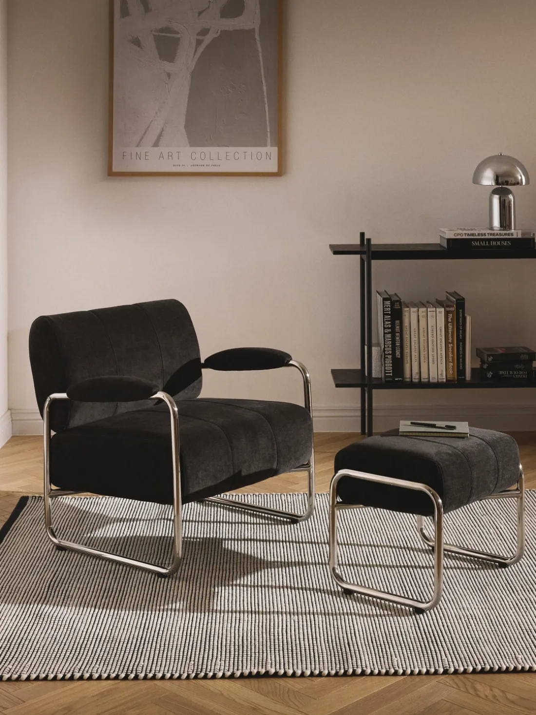 Taburete tapizado Marcel