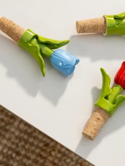 Tapón de botella pintado a mano Tulip