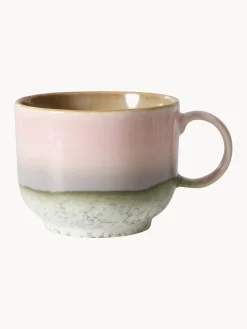 Taza artesanal con esmalte reactivo 70's