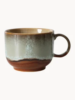 Taza artesanal con esmalte reactivo 70's