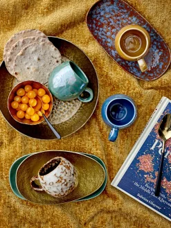 Taza de café artesanal con esmalte Paula