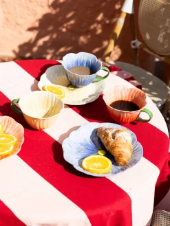 Taza de té pintada a mano Amapola