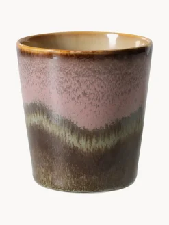 Taza pintada a mano con esmalte reactivo 70's