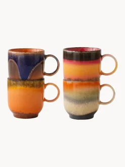 Tazas artesanales 70's, 4 uds.