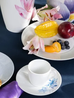 Tazas con platitos de porcelana artesanales Cosmopolitan, 2 uds.