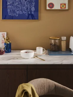 Tazas con platitos de porcelana Facile, 2 uds.