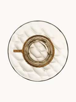 Tazas de café con platitos con relieves Jellies, 4 uds.