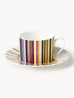 Tazas de café con platitos Fine Bone China Jenkins, 6 uds.
