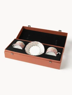 Tazas de café con platitos de porcelana Fine Bone China Jarris, 2 uds.