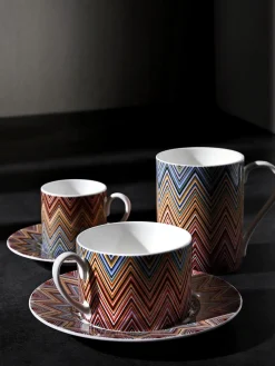 Tazas de café con platitos de porcelana Fine Bone China Jarris, 2 uds.