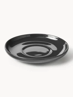 Tazas de café espresso de porcelana con platitos Nessa, 4 uds.