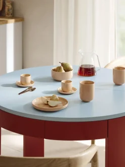 Tazas de café espresso de porcelana con platitos Nessa, 4 uds.