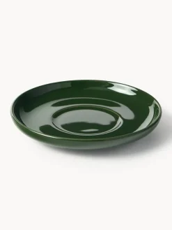 Tazas de café espresso de porcelana con platitos Nessa, 4 uds.