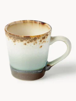 Tazas espresso artesanales con esmalte reactivo 70's, 4 uds.